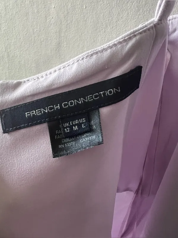 French Connection Women's Whisper Light Ruffle Lavender Frost Dress Size 8 - Image 9