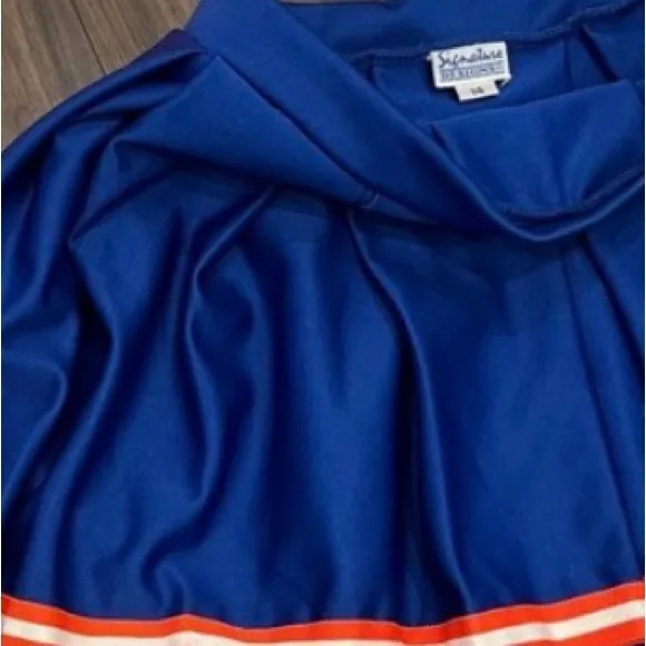 UF Florida‎ Pleated Navy Blue Skirt with Orange Trim - Image 2