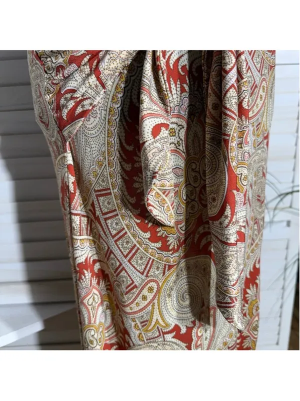Vintage Wet Seal Y2K maxi dress boho hippie paisley festival fairy whimsigoth M - Image 8