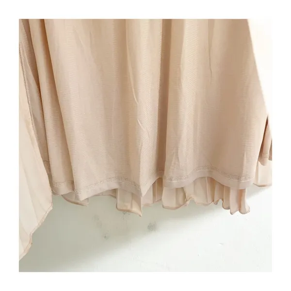 Grace Karin Midi Skirt Women's L Blush Pink Pleated Elastic Waist Coquette - Image 10
