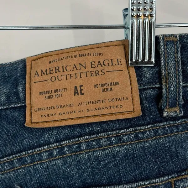 Vintage Y2K American Eagle Outfitters Women's Bootcut Jeans Blue Denim‎ Size 4 - Image 7