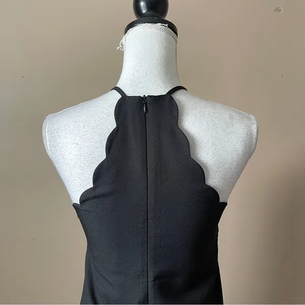LULU'S | Black Scalloped Endlessly Endearing Mini Dress Sz XS - Image 7
