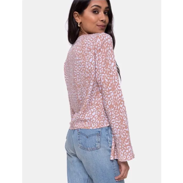 Motel Rocks Merida Blouse In Leopard‎ Spot - Pink M $52 - Image 2