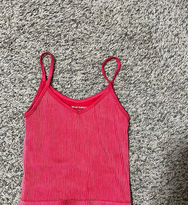 Bella Seamless Tank Top Red - Image 2
