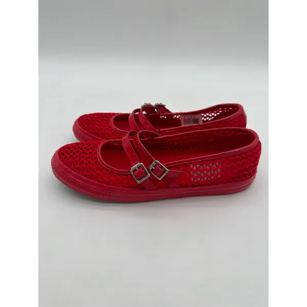 Converse Chuck Taylor All Star Dainty Mary Jane Knit Loafer Retro Ruby Red 8 - Image 6