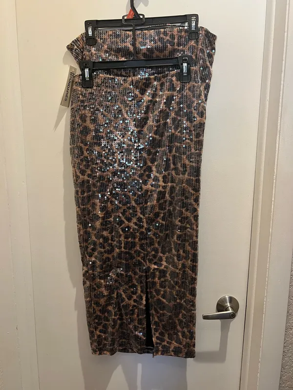 No Boundaries Snake Print Sequin Skirt Set - Image 12