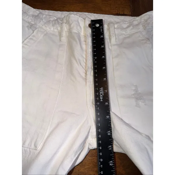 NSF Mid Rise Button Fly Straight‎ Distressed Flare Leg Jeans - Image 6