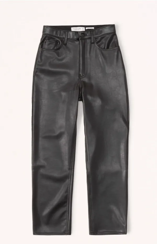Abercrombie Vegan Leather Ankle Pants - Image 4