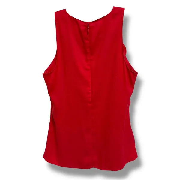 Ann Taylor Petite Red Petal Flower Applique‎ Sleeveless Shell Top Blouse 4P - Image 4