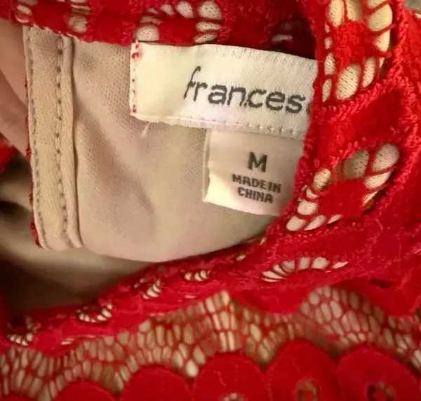 Red Lace Dress Francesca's - Image 3