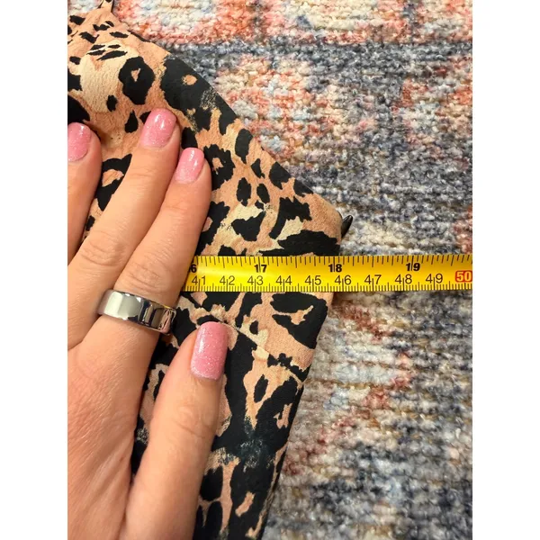 Aritzia Wilfred Isabelle Leopard Print Slip Dress Mini Tan Black Size 10 - Image 7
