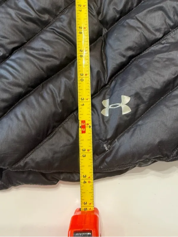 Under Armour Black Chevron Quilted Hooded Packable Puffer - Image 8