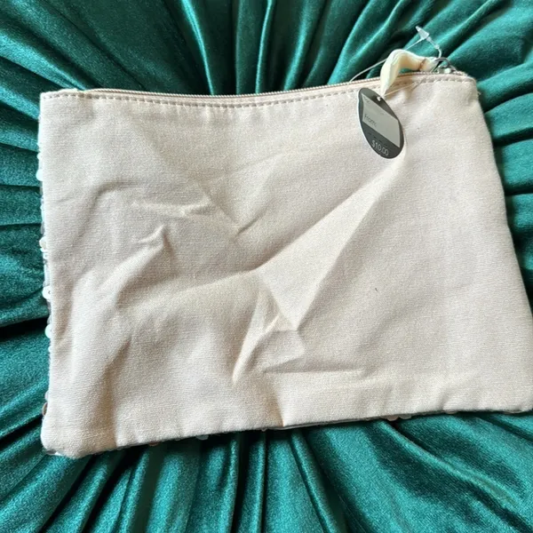 Sequin Pouch NWT Tan - Image 2