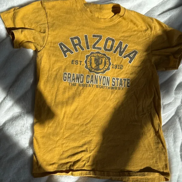 Arizona State Graphic Tee Mustard Yellow Grand Canyon Shirt Size M - Image 4