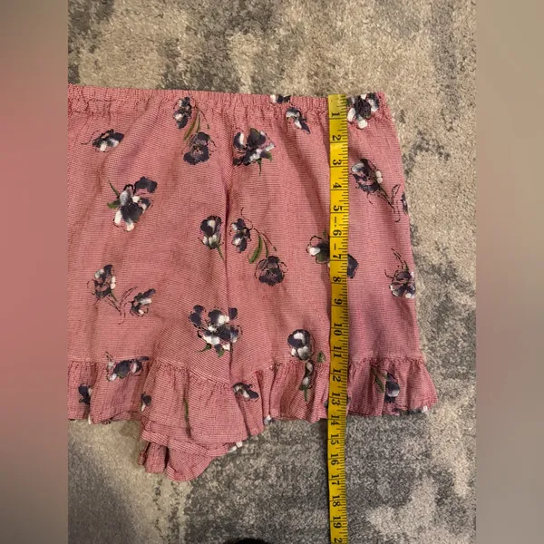 Women’s Floral Red Shorts(Source Unknown) - Image 4