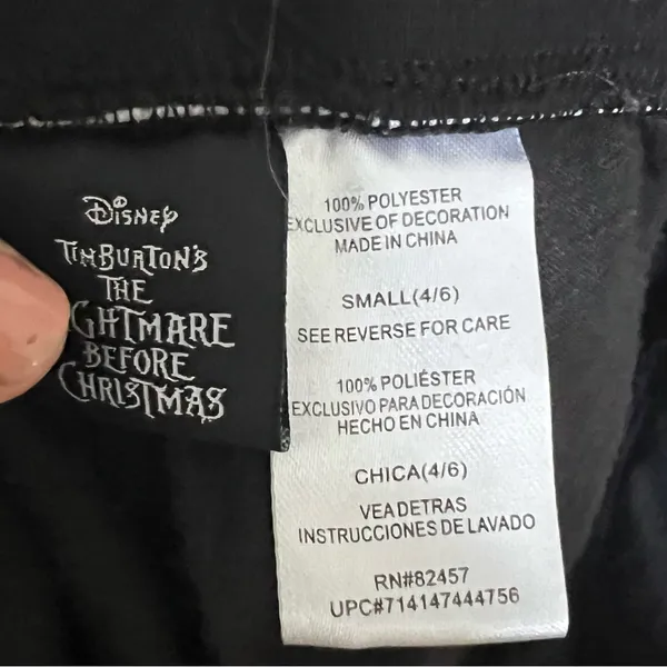 Disney Tim Burton nightmare before Christmas black and silver sweatpants - Image 5