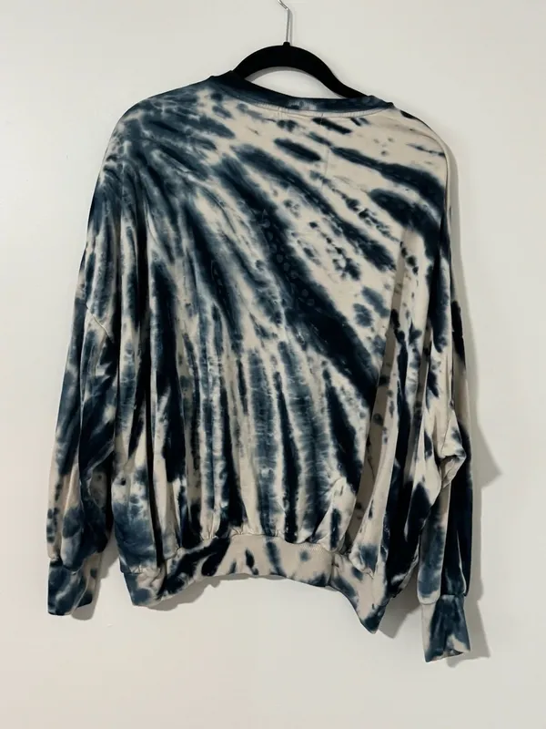 Young Fabulous & Broke Blue Tie Dye Oversized Dolman Sweatshirt Size M - Image 2