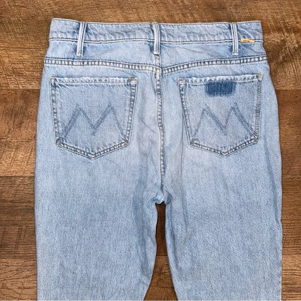 Mother Superior The Hustler Ankle Fray Home on the Range Light Blue Jeans - Image 12