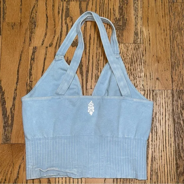 FP MOVEMENT BY FREE PEOPLE Good Karma Crop‎ Tank Top Crop Light Blue Sz XS/S - Image 4