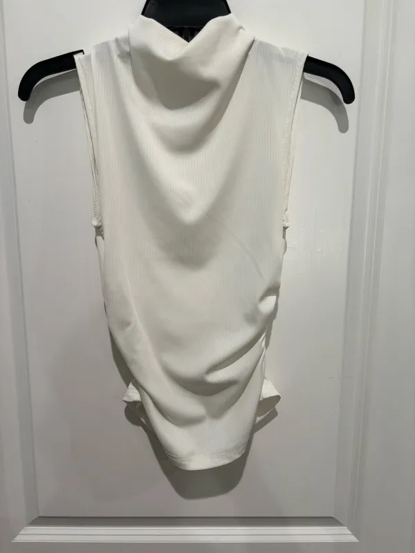 SheIn Chic White Sleeveless Tank Top, Sz S - Image 2