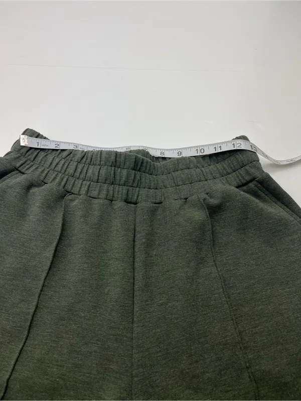 Varley DoubleSoft Green Wide Leg Pull-on Pant Womens Medium Stretch Pockets - Image 5