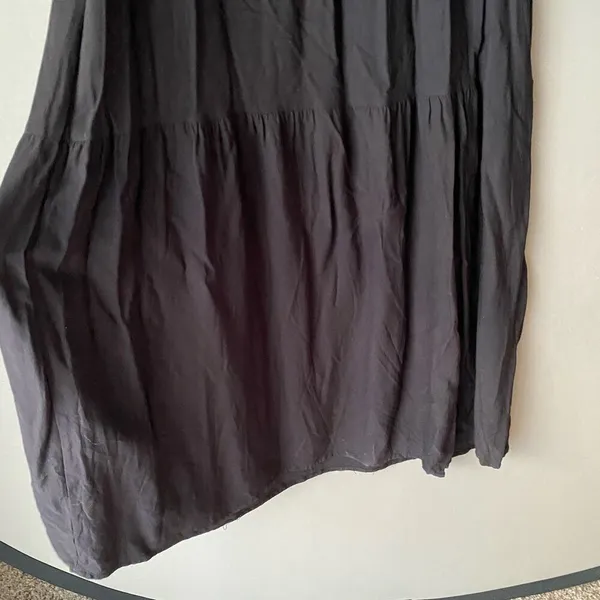 ZESICA Boho Flowy Dainty Smocked Tiered Maxi Dress‎ Black - Image 4