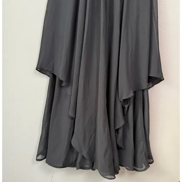Eliza J. sz‎ 6 black rhinestone studded halter gown dress - Image 4