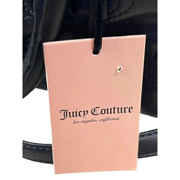 Juicy Couture Best Sellers Fame Satchel Liquorice Black Embossed Crossbody NWT - Image 6