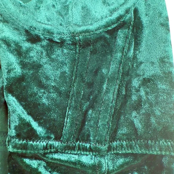 Urban Outfitters Bella Bustier Green Velvet Corset Mini Dress 90s Indie Alt - Image 7