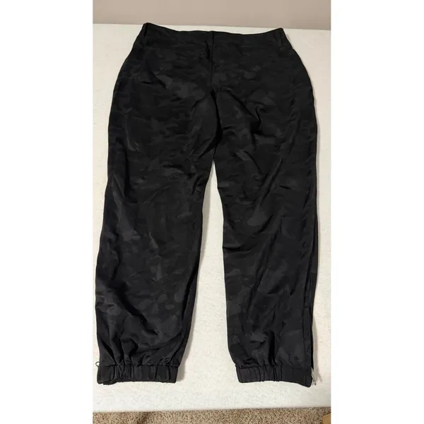 Liverpool Los Angeles Black Camo Tonal Jogger Pants Size 14/32 Zipped Cuffs - Image 7