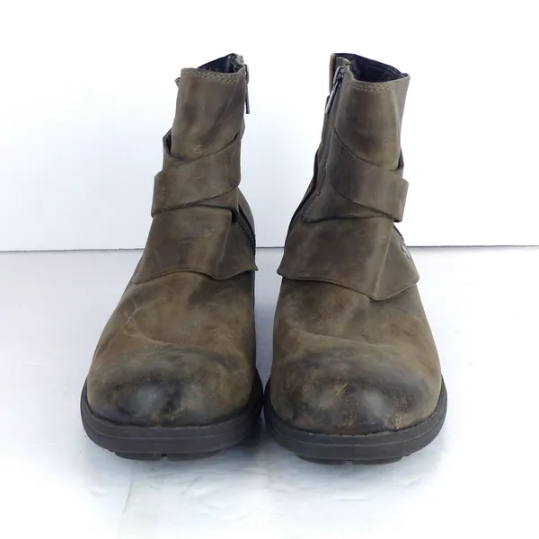 Clarks Artisan Mansi Calla Boots Womens 11M Brown Leather Straps Ankle Moto Boho - Image 5