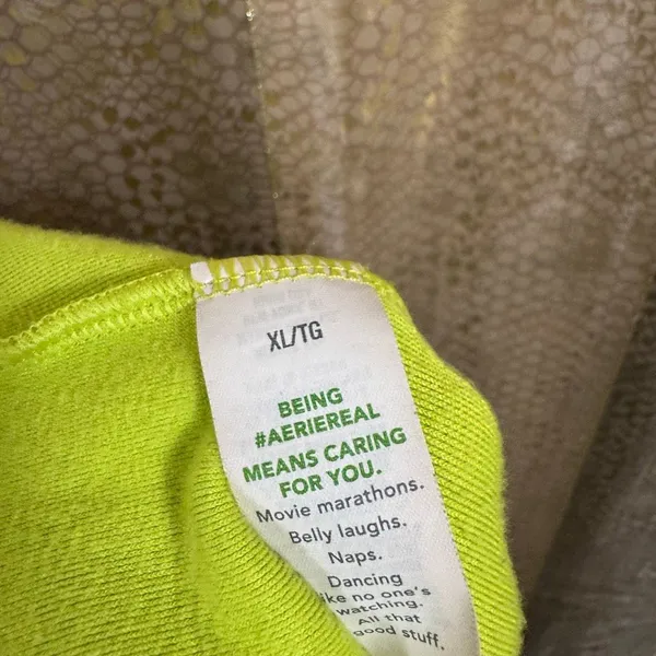 Aerie Dreamy Velour Lime Slush Green Cozy Lounge Sleep Pants XL - Image 3