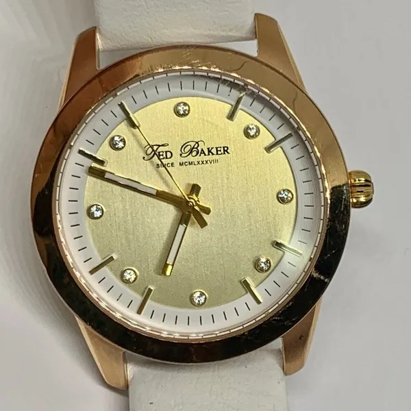 Ted Baker London Watch all stainless steel rose gold Tone 36mm TE2103 running - Image 2