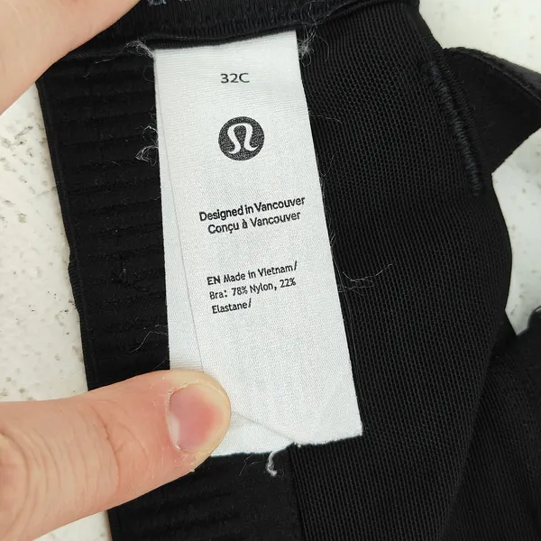 Lululemon Energy Bra High Support Black 32C - Image 3