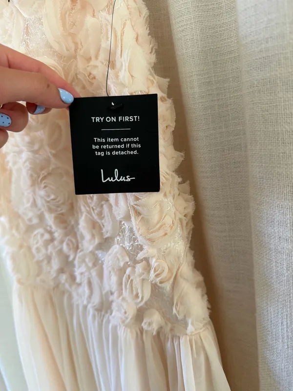Lulus 3d rosette sheer hem maxi dress - Image 7