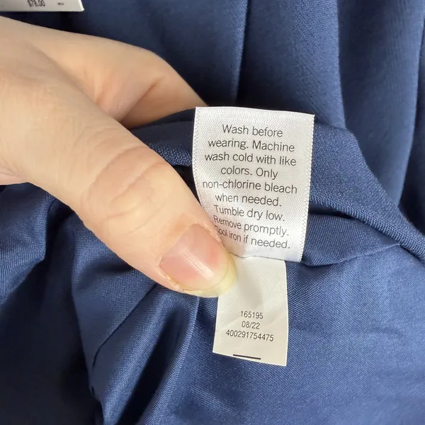 NWT Nine West Blue Double Breasted Blazer Size XXL Notched Lapel Jacket Office - Image 6