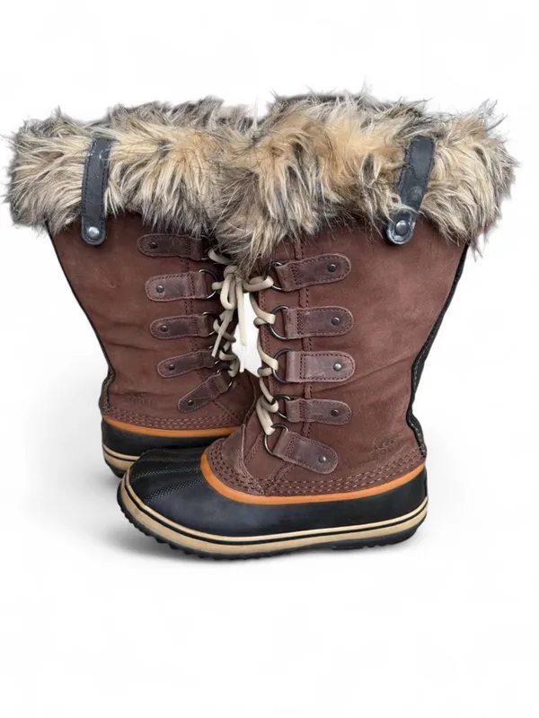 Sorel Joan of Arctic Tall Fur Trim Lace-up Winter Boots Size 7 - Image 2