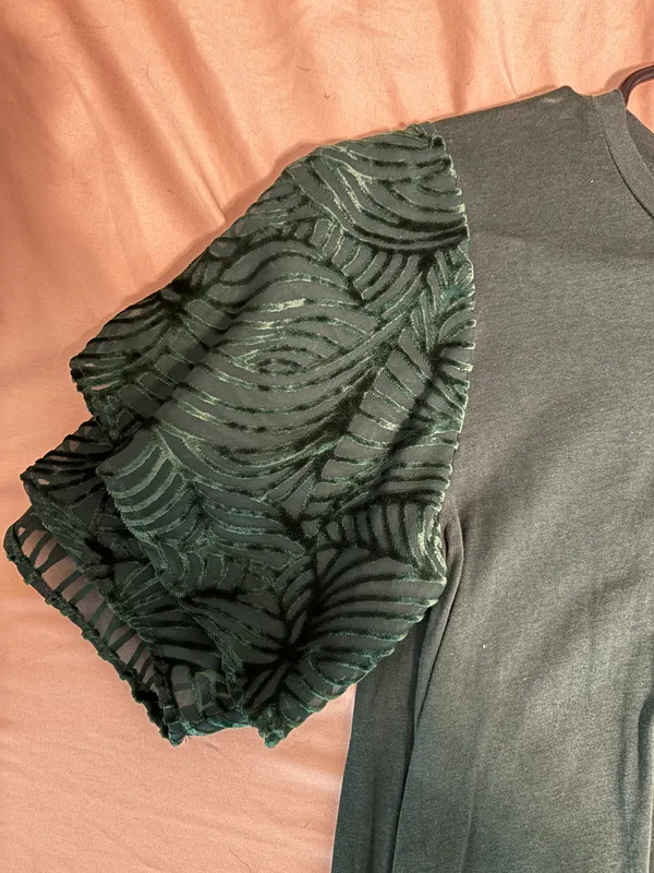 Michael Kors Green Short Sleeve Blouse - Image 4