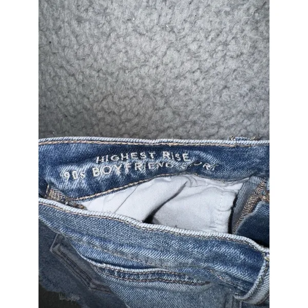 American Eagle Denim Shorts Women 8 Highest Rise 90s Boyfriend Raw Hem Festival - Image 11