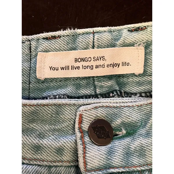 Bongo Jeans Juniors 5 Blue Light Wash High Rise Mom Denim Made In USA Vintage - Image 8