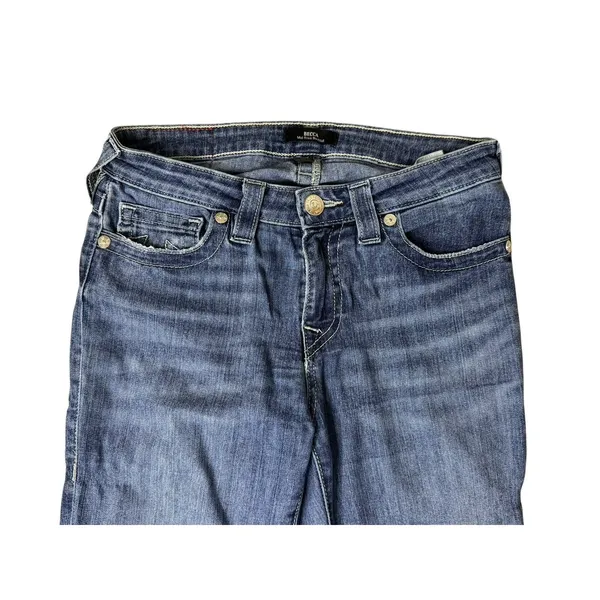 TRUE RELIGION Becca Mid Rise Bootcut Jeans Medium Wash Horseshoe Stitch Logo 26 - Image 5