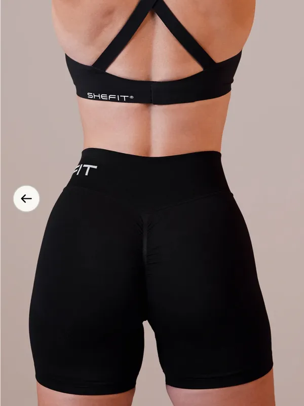 SHEFIT Seamless scrunch butt shorts size Luxe 12/14 black - Image 2