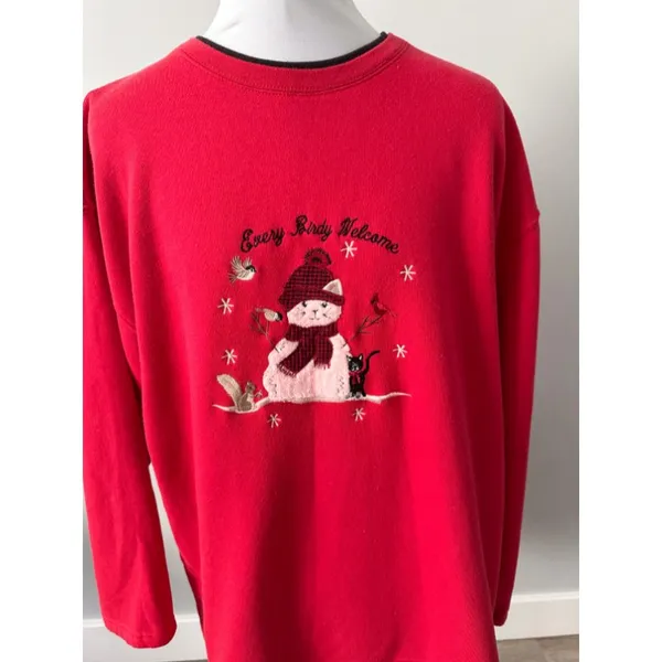 Vintage Kitty Christmas Sweatshirt - Image 2