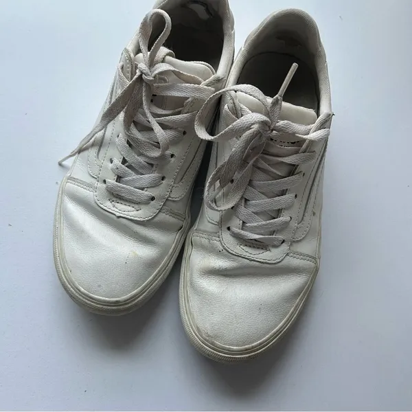 Vans Women's White Sneakers 6.5 - Image 6