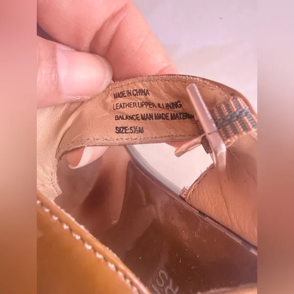 Stylish Brown High Heel Sandals pair of brown Michael Kors platform sandals. 5.5 - Image 8
