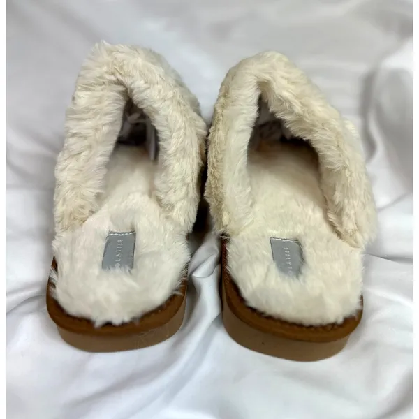 Volatile Microsuede with Faux Shearling Slipper Leopard Fluff 9 Brown - Image 8