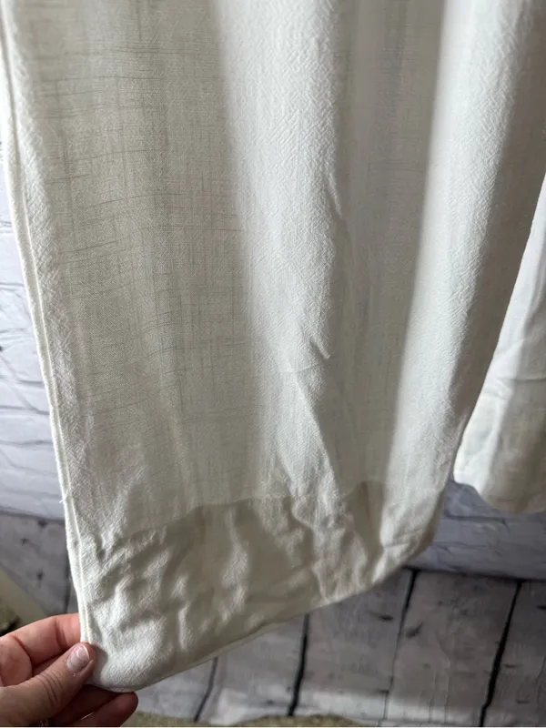 GLG Good Luck Gem white linen wide leg pants medium - Image 6