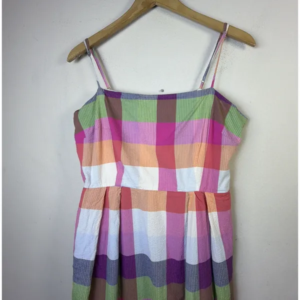 Kate Spade x Target Plaid Midi Dress large summer spaghetti strap sundress - Image 2