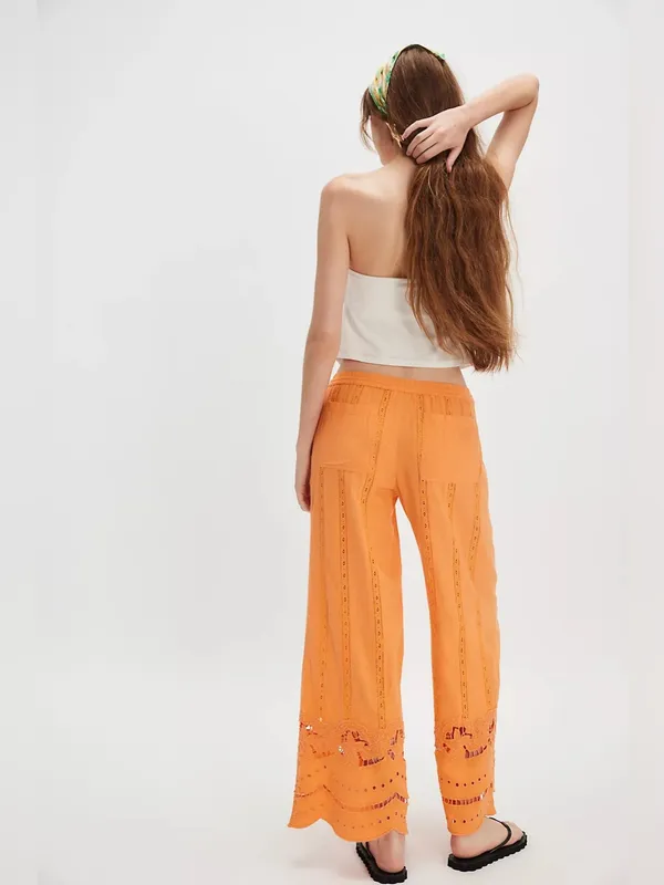 Damson Madder Martina Trousers in Apricot 10 - Image 8