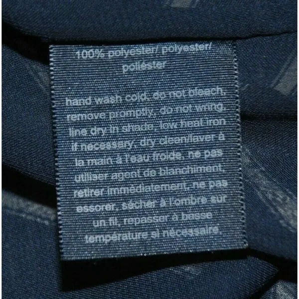 Tommy Hilfiger Ladies S Chiffon Navy Blue Sleeveless Blouse Ruffle Career Office - Image 9